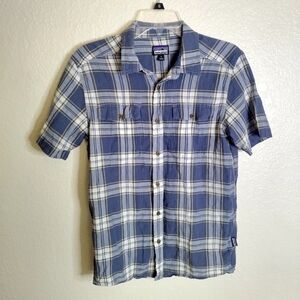PATAGONIA Men's Steersman Button Down Short Sleeve Shirt Sz S